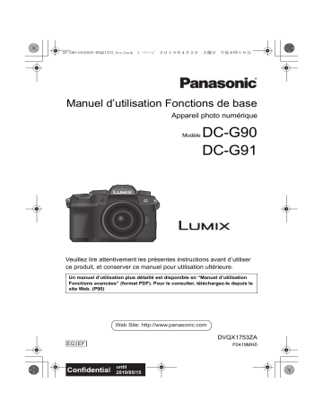 DC G90 | Panasonic DC G91 Manuel utilisateur | Fixfr