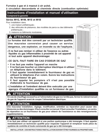 Guide d'installation | Intertherm M1 Manuel utilisateur | Fixfr