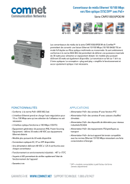 Comnet CNFE100XPOE Series Fiche technique