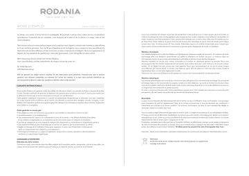Manuel du propriétaire | Rodania 25091 - RONDA - 5030D Manuel utilisateur | Fixfr
