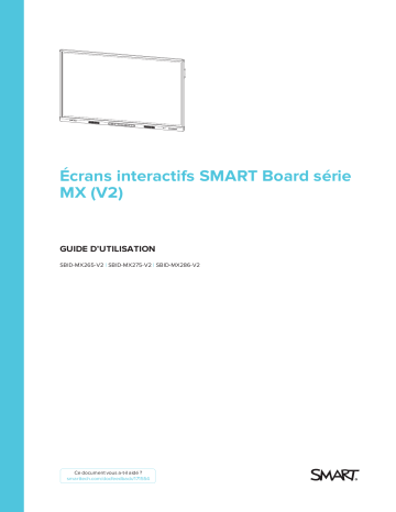 SMART Technologies Board MX (V2) Mode d'emploi | Fixfr