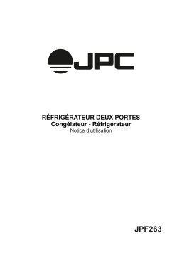 JPC JPF263 Réfrigérateur combiné Manuel utilisateur