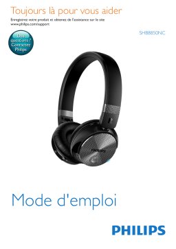 Philips SHB8850NC Casque Manuel utilisateur