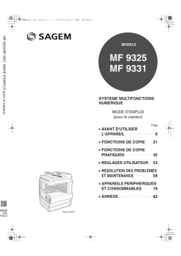 Sagem MF 9325 Manuel utilisateur