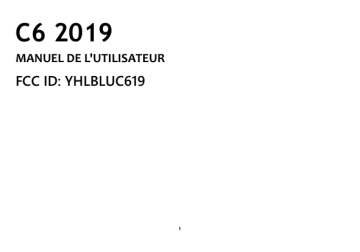 Blu C6 2019 Manuel du propriétaire | Fixfr