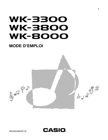 Manuel du propriétaire | Casio WK-3800 Manuel utilisateur | Fixfr