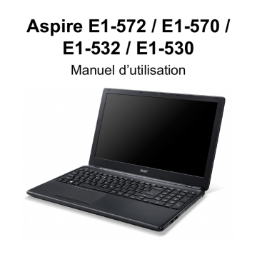 Manuel du propriétaire | Acer ASPIRE E1-572-34014G50MNKK Manuel utilisateur | Fixfr