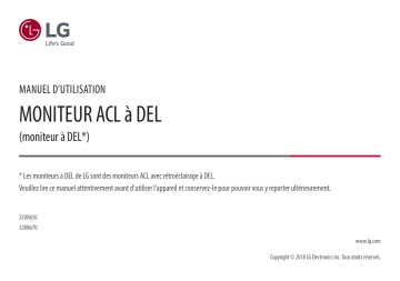 32UN650-W | LG 32BN67U-B Manuel du propriétaire | Fixfr