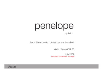 AAton Penelope Mode d'emploi | Fixfr