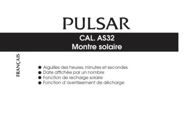 Manuel du propriétaire | Pulsar PX3131X1 Manuel utilisateur | Fixfr