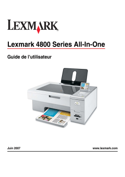 Lexmark X4850 Manuel utilisateur