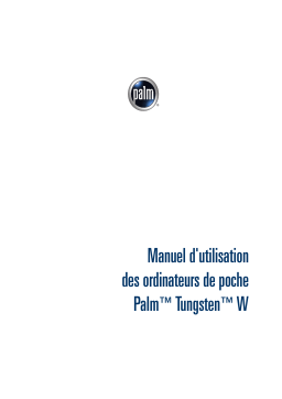 Palm Tungsten W Manuel utilisateur