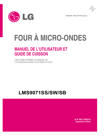 LG MS0947FRSL Manuel du propriétaire | Fixfr