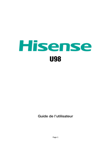 Mode d'emploi | Hisense U98 Manuel utilisateur | Fixfr