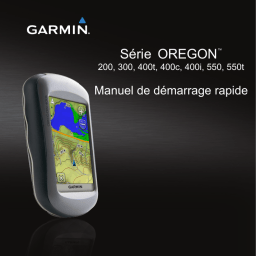 Garmin Oregon 550t Manuel utilisateur