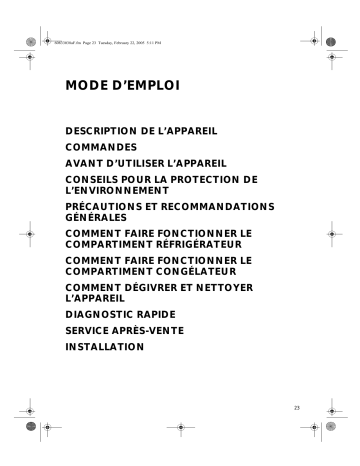 FIC-37L | Manuel du propriétaire | Fagor FIC-47L Manuel utilisateur | Fixfr