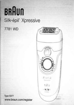 Braun SILK EPIL XPRESSIVE 7781 WD Manuel utilisateur