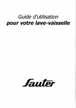 sauter SVF30JF1 Lave-vaisselle Manuel utilisateur