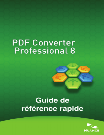 Mode d'emploi | Nuance PDF Converter 8 Professional Manuel utilisateur | Fixfr