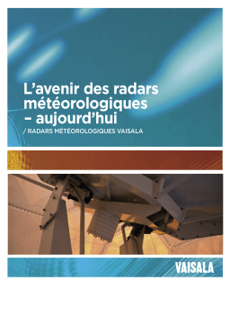 Vaisala RADARS METEOROLOGIQUES Manuel utilisateur