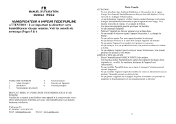 PUR LINE HGC2 Manuel utilisateur