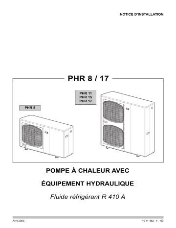 Manuel du propriétaire | TECHNIBEL PHR 17 Manuel utilisateur | Fixfr