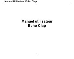 Echo Mobiles Clap Manuel utilisateur