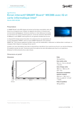 SMART Technologies Board MX spécification