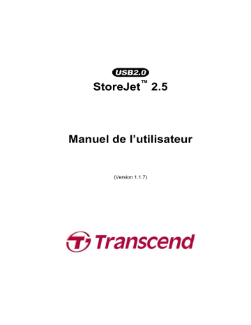 Manuel du propriétaire | Transcend TS80GSJ25S Manuel utilisateur | Fixfr