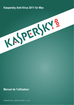 Kaspersky Lab ANTI-VIRUS 8.0.5 Manuel utilisateur