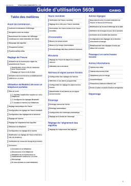 Casio 5608 Mode d'emploi