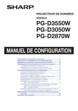 Sharp PG-D2870W Manuel utilisateur