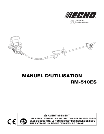 Manuel du propriétaire | Echo RM-510ES Manuel utilisateur | Fixfr