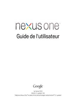 Google Nexus One Manuel utilisateur