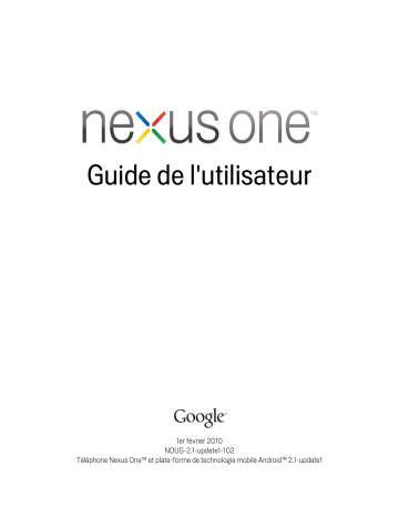 Mode d'emploi | Google Nexus One Manuel utilisateur | Fixfr