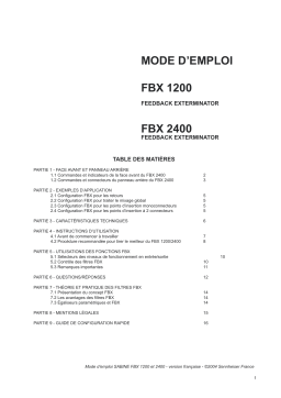 SABINE FBX1200 Manuel utilisateur