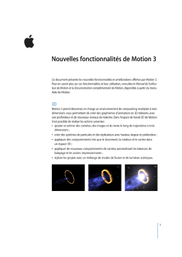 Apple MOTION 3 Manuel utilisateur