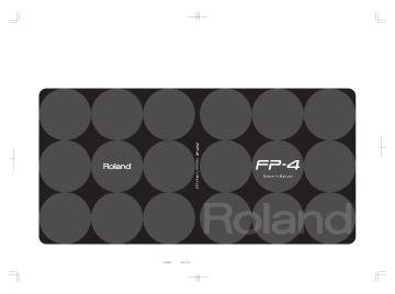 Manuel du propriétaire | Roland FP-4 Manuel utilisateur | Fixfr