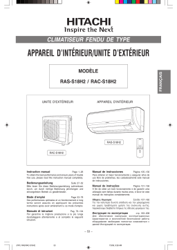 Hitachi RAS-S18H2 Manuel utilisateur