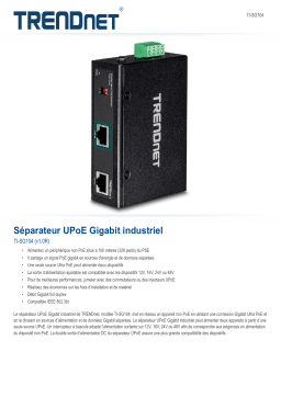 Trendnet TI-SG104 Industrial Gigabit UPoE Splitter Fiche technique