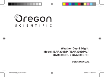 Manuel du propriétaire | Oregon Scientific BAR339DPA Manuel utilisateur | Fixfr