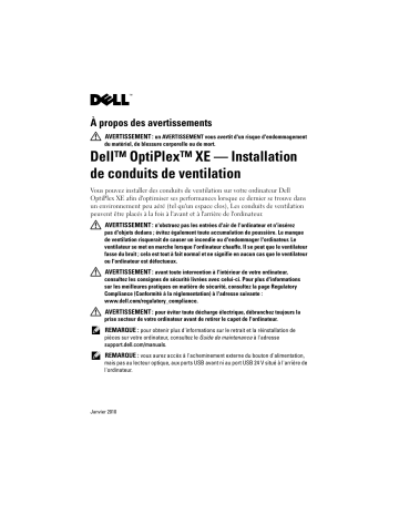 Dell OptiPlex XE desktop Manuel utilisateur | Fixfr