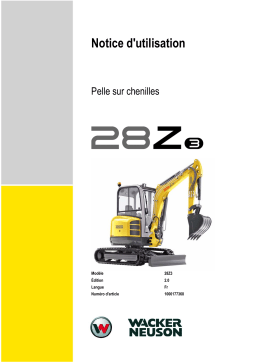 Wacker Neuson 28Z3 Tracked Zero Tail Excavator Manuel utilisateur