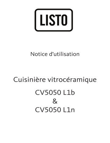 Manuel du propriétaire | Listo CV5050 L2N Manuel utilisateur | Fixfr