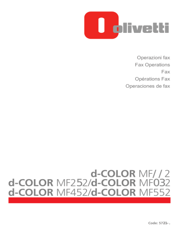 Manuel du propriétaire | Olivetti d-Color MF222 - MF282 - MF362 - MF452 - MF552 Manuel utilisateur | Fixfr