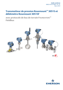 Rosemount 3051S Transmetteur de pression et débitmètre 3051SF avec protocole de bus de terrain FOUNDATION™ Fieldbus Manuel utilisateur