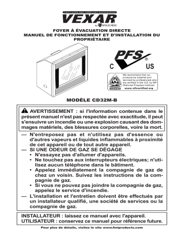 FMI CD32M-B Gas Log Manuel utilisateur | Fixfr