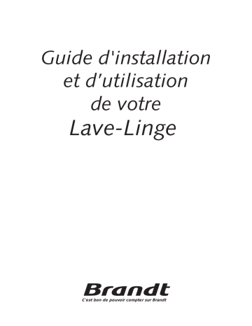 WTC1261F | WTC1061F | Manuel du propriétaire | Brandt WTC1062CA Manuel utilisateur | Fixfr