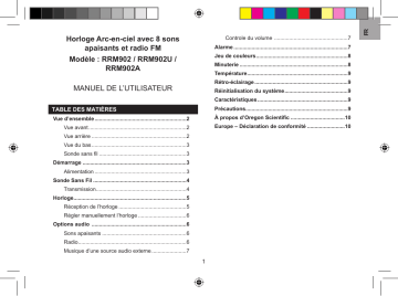 Manuel du propriétaire | Oregon RRM902U Manuel utilisateur | Fixfr