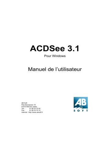 Manuel du propriétaire | ACDSee ACDSEE 3.1 Manuel utilisateur | Fixfr